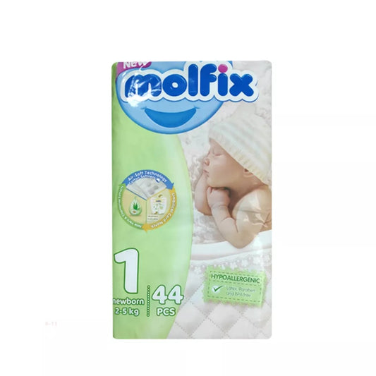 Molfix (Turkey) Baby Diaper Twin Newborn Belt (2-5 Kg) 44 Pcs