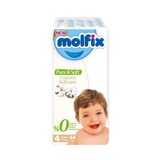 Molfix Pure & Soft Baby Diaper Large Belt (7-14 Kg) 44 Pcs