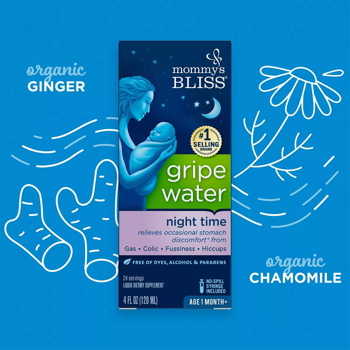 Mommys Bliss Gripe Water Night Time 120ml (1m+)
