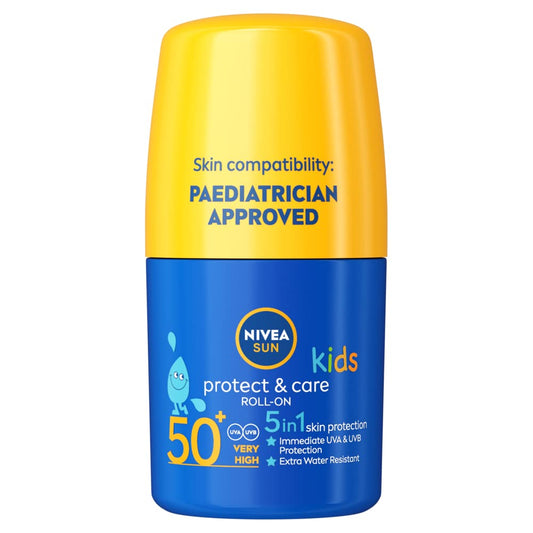 NIVEA SUN Kids Protect & Care Caring Roll-On SPF 50+, 50ml