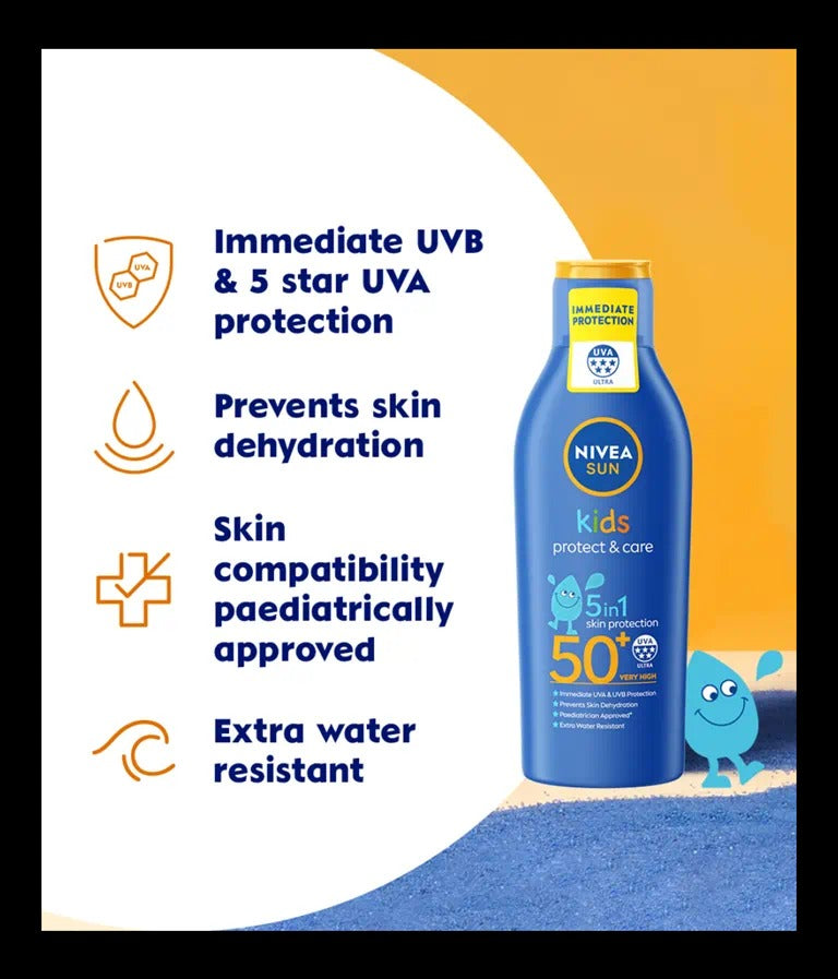 NIVEA SUN Kids Protect & Care Lotion SPF50+, 200ml