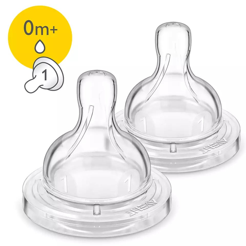 Philips Avent Anti-Colic Newborn Flow Teats (0m+)- 2 Pcs SCF631/27