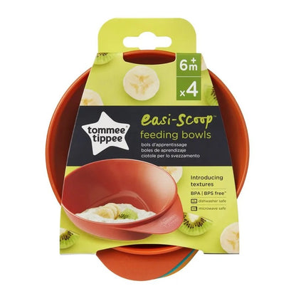 Tommee Tippee Easi-Scoop Feeding Bowls- 4 Pcs (6M+)