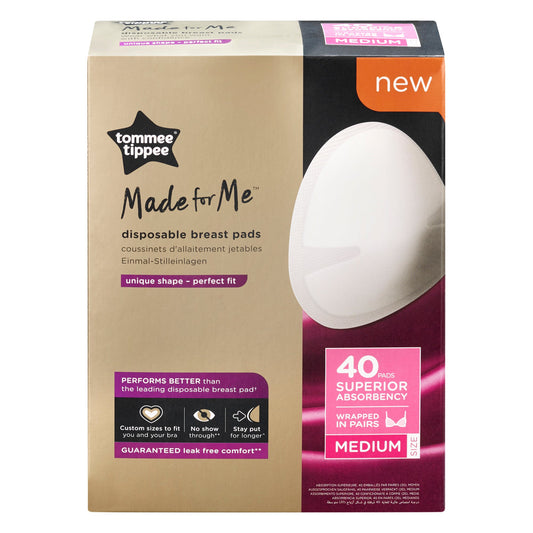 Tommee Tippee Made for Me Disposable Breast Pads- 40pads (Medium)
