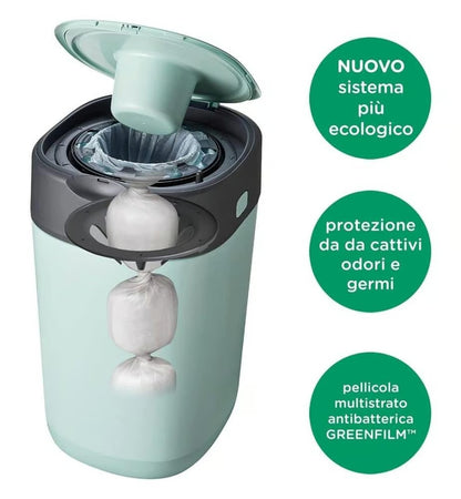 Tommee Tippee Twist & Click Nappy Disposal Bin-Green